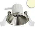 LED Einbaustrahler BACK45, rund, 36°, 5W, 3000K, 350lm, IP20, dimmbar, nickel gebürstet