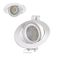 ISOLED LED Einbaustrahler SPHERE-68, 40°, 6W, 2700|3000|4000K, 660lm, IP54, schwenkbar, dimmbar, weiß