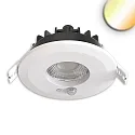 LED Einbaustrahler VARIO-68 mit PIR-Sensor, 60°, 6W, 2700|3000|4000|6000K, 580lm, IP65, weiß