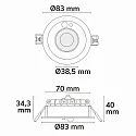 LED Einbaustrahler VARIO-68 mit PIR-Sensor, 60°, 6W, 2700|3000|4000|6000K, 580lm, IP65, weiß