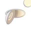 LED Einbauleuchte SPHERE, 10W, 2700K, 500lm, IP54, dreh-/schwenkbar, dimmbar, weiß/weiß
