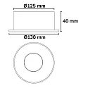 ISOLED LED Einbauleuchte SPHERE, 10W, 2700K, 500lm, IP54, dreh-/schwenkbar, dimmbar, gold/schwarz