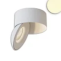 LED Aufbauleuchte SPHERE, 10W, 2700K, 500lm, IP54, dimmbar, weiß/weiß