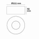 ISOLED LED Aufbauleuchte SPHERE, 10W, 2700K, 500lm, IP54, dimmbar, weiß/weiß