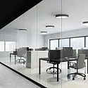 ceiling luminaire DN400 DALI DALI controllable, CCT Switch IP44, black dimmable