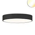 LED Deckenleuchte DN800 DALI, IP44, Ø 80cm, 70W 2700-4000K (CCT-Switch) 8400lm 100°, UGR<19, DALI dimmbar, schwarz