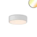 LED Deckenleuchte DN400 PHASE, IP44, Ø 40cm, 20/30W (multi) 2700-4000K (CCT-Switch) 3600lm 100°, UGR<19, Phasen dimmbar, weiß