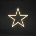 Konstsmide LED Dekoleuchte STERN, mit Neoneffekt, 216 LED, 12W, 2600-2800K, IP44, klar/transparent, Lichtfarbe warmweiß