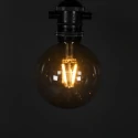 Konstsmide LED Partylichterkette GLOBE, 10-flammig, Basis-Set, 15W, 1850K, IP44, dimmbar, schwarz, Lichtfarbe bernstein