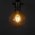 Konstsmide LED Partylichterkette GLOBE, 10-flammig, Basis-Set, 15W, 1850K, IP44, dimmbar, schwarz, Lichtfarbe bernstein