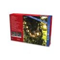Konstsmide LED Partylichterkette GLOBE, 10-flammig, Basis-Set, 15W, 1850K, IP44, dimmbar, schwarz, Lichtfarbe bernstein