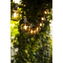 Konstsmide LED Partylichterkette GLOBE, 10-flammig, System-Erweiterung, 15W, 1850K, IP44, dimmbar, schwarz, Lichtfarbe bernstein