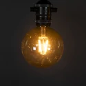 Konstsmide LED Partylichterkette GLOBE, 10-flammig, System-Erweiterung, 15W, 1850K, IP44, dimmbar, schwarz, Lichtfarbe bernstein