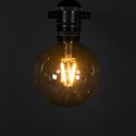 Konstsmide LED Partylichterkette GLOBE, 10-flammig, System-Erweiterung, 15W, 1850K, IP44, dimmbar, schwarz, Lichtfarbe bernstein