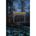 Konstsmide LED Lichtervorhang GLOBE, 200 LED, Bogenform, 6W, 2500K, IP44, weiß, Lichtfarbe warmweiß