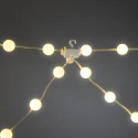Konstsmide LED Lichtervorhang GLOBE, 200 LED, Bogenform, 6W, 2500K, IP44, weiß, Lichtfarbe warmweiß