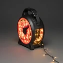 Konstsmide LED Lichterkette MICRO, 200 LED, mit Kabelaufroller, IP44, schwarz/rot, Lichtfarbe bernstein