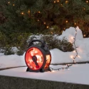 Konstsmide LED Lichterkette MICRO, 400 LED, 6W, 2200K, 800lm, IP44, mit Kabelaufroller, schwarz/rot, Lichtfarbe bernstein