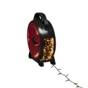 LED Lichterkette MICRO, 800 LED, 6W, 2200K, IP44, mit Kabelaufroller, schwarz/rot, Lichtfarbe bernstein