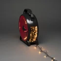 Konstsmide LED Lichterkette MICRO, 800 LED, 6W, 2200K, IP44, mit Kabelaufroller, schwarz/rot, Lichtfarbe bernstein