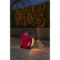 Konstsmide LED Lichterkette MICRO, 800 LED, 6W, 2200K, IP44, mit Kabelaufroller, schwarz/rot, Lichtfarbe bernstein