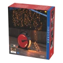 Konstsmide LED Lichterkette MICRO, 800 LED, 6W, 2200K, IP44, mit Kabelaufroller, schwarz/rot, Lichtfarbe bernstein