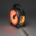 LED Lichterkette MICRO COMPACTLIGHTS, 400 LED, 6W, 2600K, IP44, mit Kabelaufroller, schwarz/rot, Lichtfarbe warmweiß