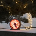 LED Lichterkette MICRO COMPACTLIGHTS, 400 LED, 6W, 2600K, IP44, mit Kabelaufroller, schwarz/rot, Lichtfarbe warmweiß
