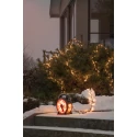 Konstsmide LED Lichterkette MICRO COMPACTLIGHTS, 400 LED, 6W, 2200K, 133lm, IP44, mit Kabelaufroller, schwarz/rot, Lichtfarbe bernstein