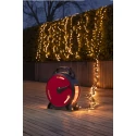 Konstsmide LED Lichterkette MICRO COMPACTLIGHTS, 1000 LED, 9W, 2200K, IP44, mit Kabelaufroller, schwarz/rot, Lichtfarbe bernstein