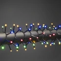Konstsmide LED Lichterkette MICRO COMPACTLIGHTS, 600 LED, 6W, IP44, schwarz/gefrostet, Lichtfarbe bunt