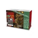 Konstsmide LED Lichterkette MICRO COMPACTLIGHTS, 200 LED, 3,6W, 2100K, IP20, schwarz/gefrostet, Lichtfarbe bernstein