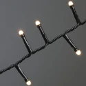 Konstsmide LED Lichterkette MICRO COMPACTLIGHTS, 400 LED, 6W, 2100K, IP20, schwarz/gefrostet, Lichtfarbe bernstein