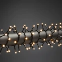 Konstsmide LED Lichterkette MICRO COMPACTLIGHTS, 600 LED, 6W, 2100K, IP20, schwarz/gefrostet, Lichtfarbe bernstein