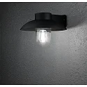 Outdoor wall luminaire MANI, E27 max. 60W, E27 max. 60W, black aluminium / clear glass