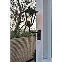 Konstsmide Wandleuchte BENU UP, E27 max. 100W, Schwarz, Aluminium / Rauch-Acrylglas
