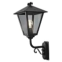 Konstsmide Wandleuchte BENU UP, E27 max. 100W, Schwarz, Aluminium / Rauch-Acrylglas