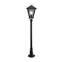Konstsmide Wegeleuchte BENU, E27 max. 100W, Schwarz, Aluminium / Rauch-Acrylglas