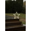 Konstsmide LED Dekoleuchte WEIHNACHTSSTERN, Doppel-Acryl, 102 LED, 3,6W, 2900K, IP44, klar, Lichtfarbe warmweiß