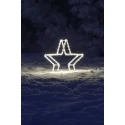 Konstsmide LED Dekoleuchte WEIHNACHTSSTERN, Doppel-Acryl, 102 LED, 3,6W, 2900K, IP44, klar, Lichtfarbe warmweiß