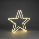 Konstsmide LED Dekoleuchte WEIHNACHTSSTERN, Doppel-Acryl, 102 LED, 3,6W, 2900K, IP44, klar, Lichtfarbe warmweiß