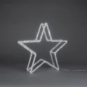 Konstsmide LED Dekoleuchte WEIHNACHTSSTERN, Doppel-Acryl, 102 LED, 3,6W, 2900K, IP44, klar, Lichtfarbe warmweiß