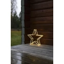 Konstsmide LED Dekoleuchte WEIHNACHTSSTERN, Doppel-Acryl, 102 LED, 3,6W, 2900K, IP44, klar, Lichtfarbe warmweiß