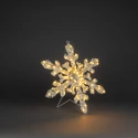 Konstsmide LED Dekoleuchte SCHNEEFLOCKE, 70 LED, 1,35W, 2000-2200K, 89,68lm, IP44, dimmbar, weiß, Lichtfarbe bernstein
