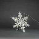 Konstsmide LED Dekoleuchte SCHNEEFLOCKE, 70 LED, 1,35W, 2000-2200K, 89,68lm, IP44, dimmbar, weiß, Lichtfarbe bernstein