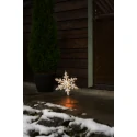 Konstsmide LED Dekoleuchte SCHNEEFLOCKE, 70 LED, 1,35W, 2000-2200K, 89,68lm, IP44, dimmbar, weiß, Lichtfarbe bernstein