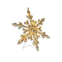 LED Dekoleuchte SCHNEEFLOCKE, 150 LED, 4,5W, 2000-2200K, 131,4lm, IP44, dimmbar, weiß, Lichtfarbe bernstein