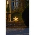 Konstsmide LED Dekoleuchte SCHNEEFLOCKE, 150 LED, 4,5W, 2000-2200K, 131,4lm, IP44, dimmbar, weiß, Lichtfarbe bernstein