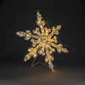 Konstsmide LED Dekoleuchte SCHNEEFLOCKE, 150 LED, 4,5W, 2000-2200K, 131,4lm, IP44, dimmbar, weiß, Lichtfarbe bernstein