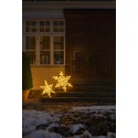 Konstsmide LED Dekoleuchte SCHNEEFLOCKE, 200 LED, 3,6W, 2000-2200K, 237,3lm, IP44, dimmbar, weiß, Lichtfarbe bernstein